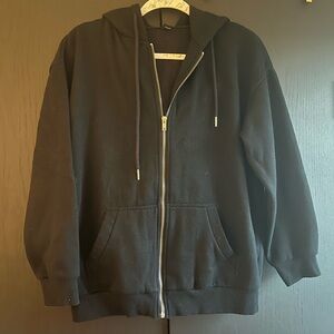 Classic Black Women's Full Zip Hoodie